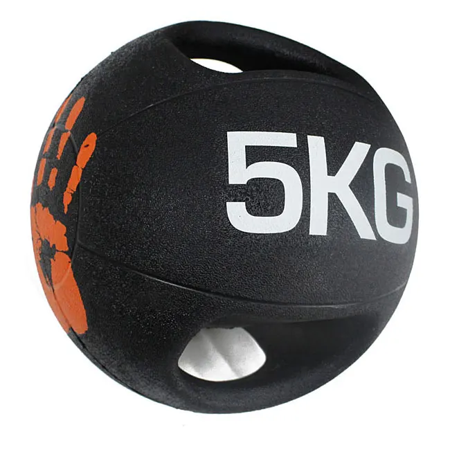 

Manufacturer latest sale sport double handle medicine ball rubber solid gravity ball