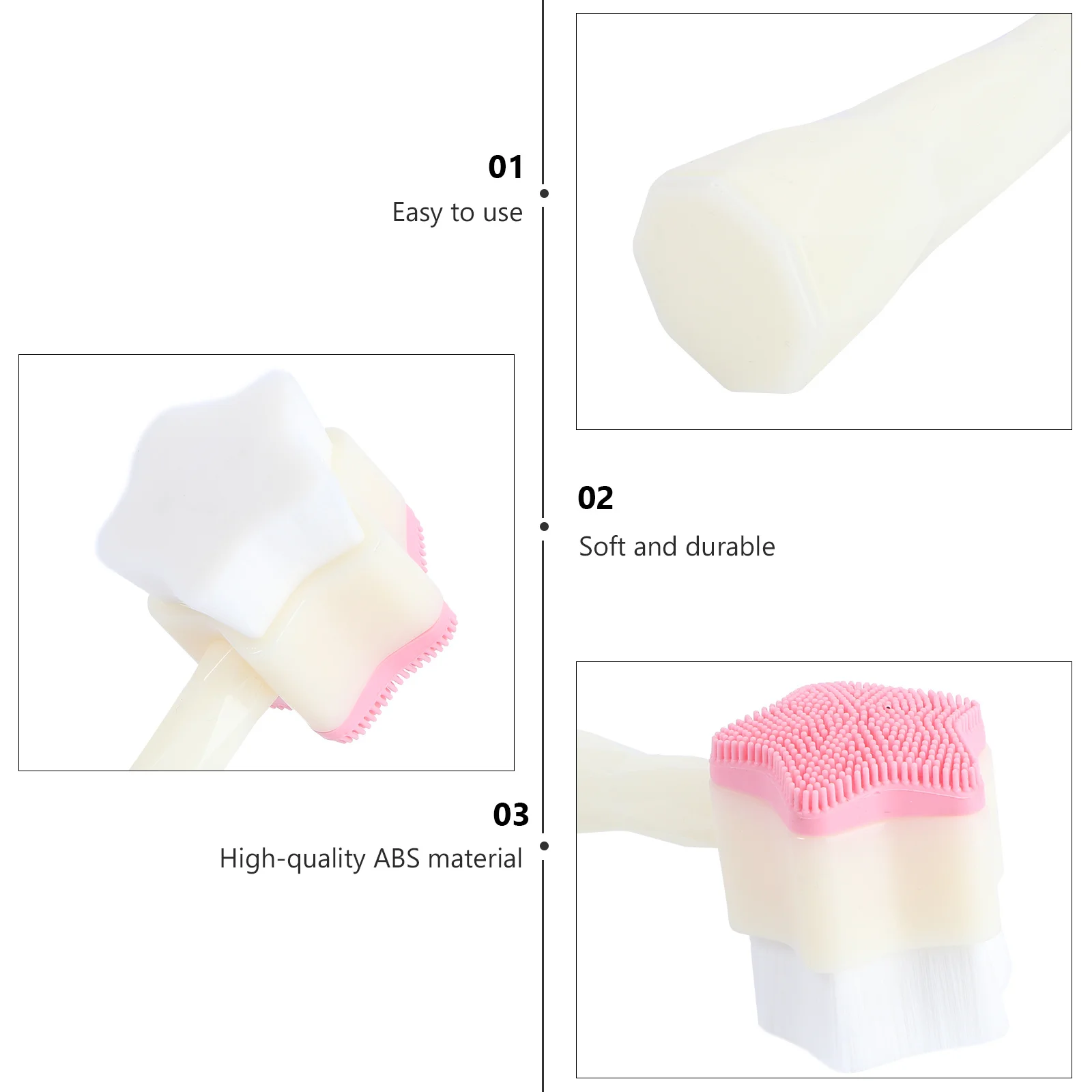 Siliconen gezichtsborstel Zacht handmatig gezichtsreinigingshulpmiddel voor de gevoelige huid Draagbare huidverzorging Massage scrubber voor thuisreizen