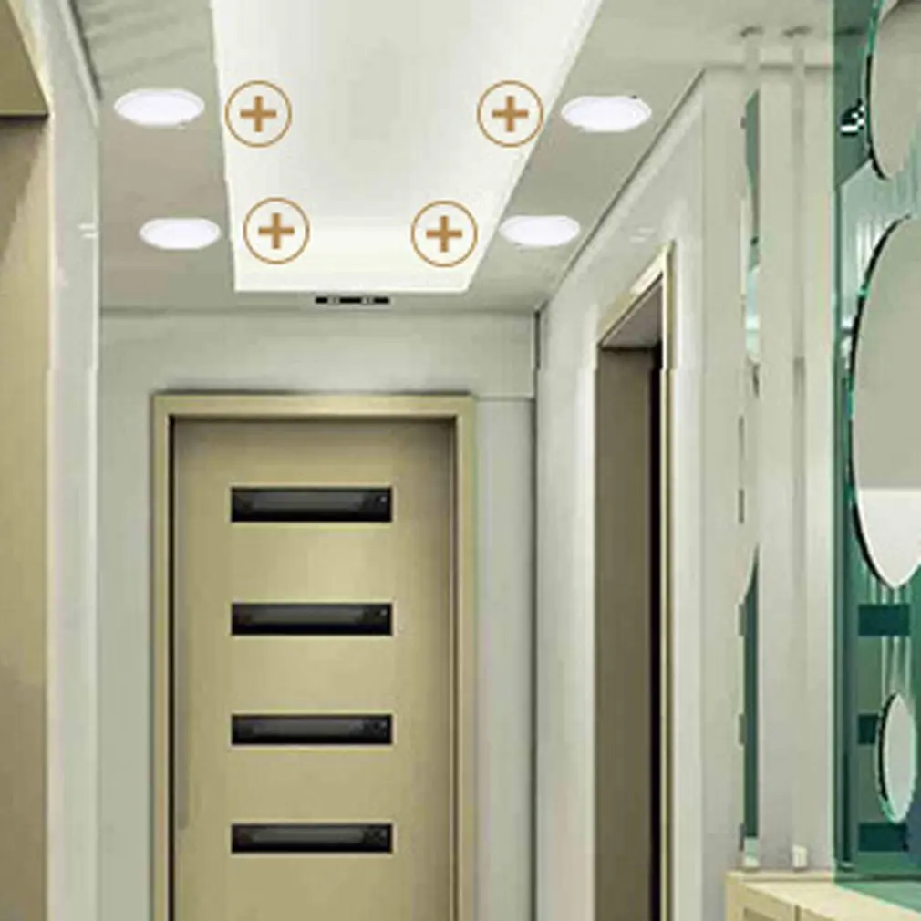 Panel de luz LED ultradelgado, luz descendente empotrada redonda de aluminio, 6W, 8W, 85-265V, agujero abierto, Blanco cálido ajustable