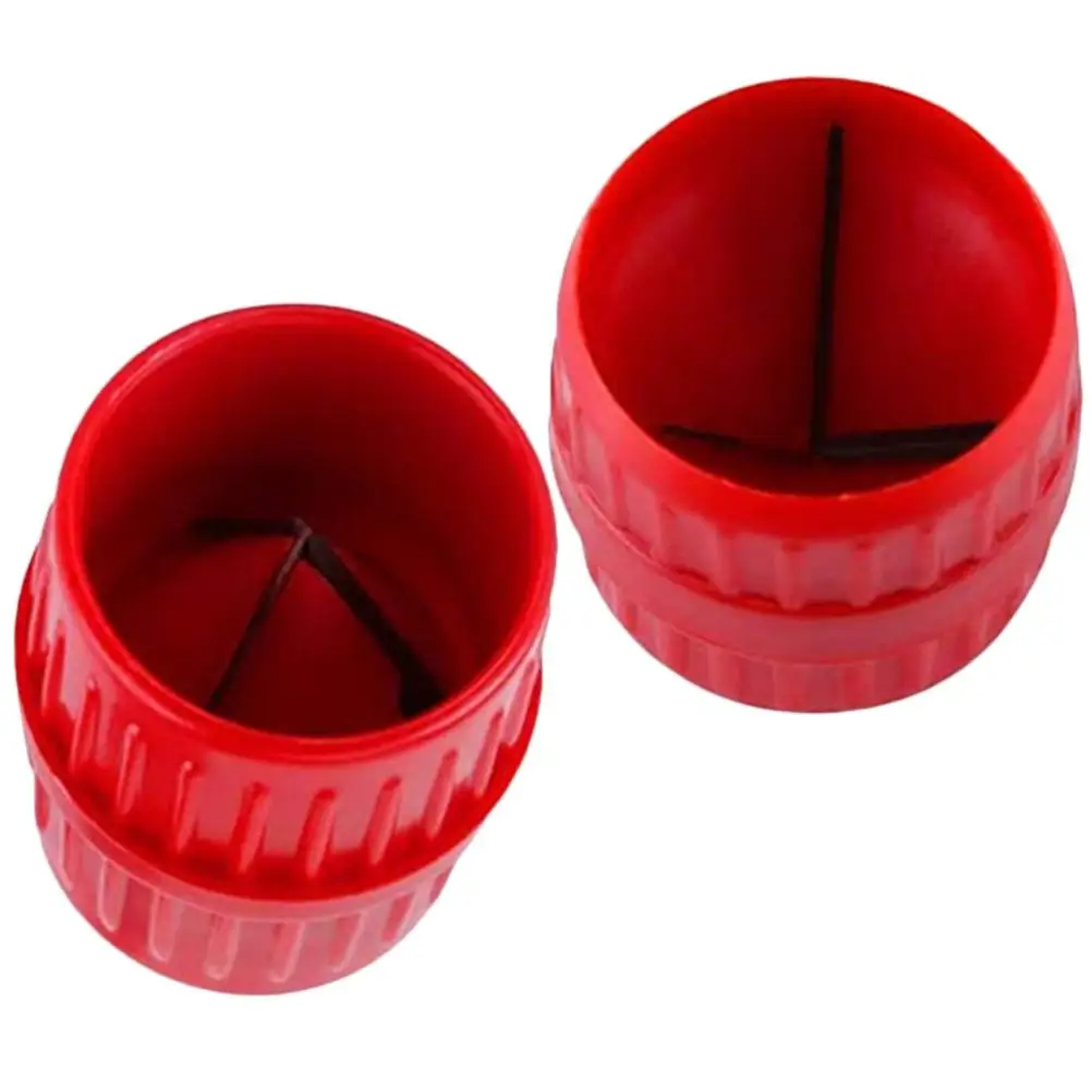 2Pcs Copper Deburring Tool PVC Reamer Plastic Inner Outer Reamer Plumbing Tools Accessories for Copper Red