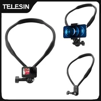 TELESIN soporte de cuello soporte de pecho para GoPro 13 12 Hero 11 10 9 8 7 Insta360 DJI Osmo acción accesorios de Cámara de Acción de silicona