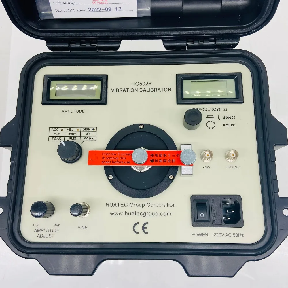 Handheld High Precision Vibration Calibrator | Multi-Frequency Acceleration/Velocity Tester Sensor Calibration