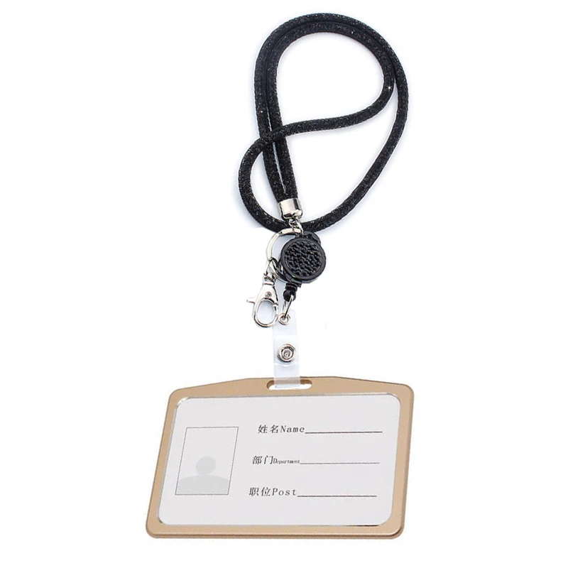 1PCS Retractable Hanging Rope Badges Holder Anti-lost ID Card Holder Lanyard Fashion Keys Card Sleeve Cell Phone Necklace Strap