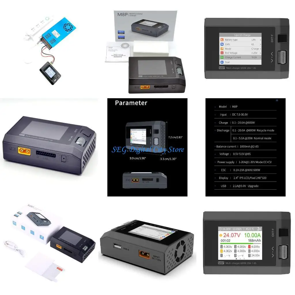 

U75B M8P 1-8S Lithium Battery Aviations Models Battery Balance Discharger 600W 20A Multifunctional Power Measurements