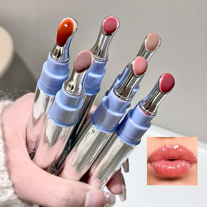 SHAQINUO Lucidalabbra ghiacciato - Idratazione monostrato, sbiancante per la pelle d'oliva, aspetto di bellezza fresco, consistenza liscia e fine