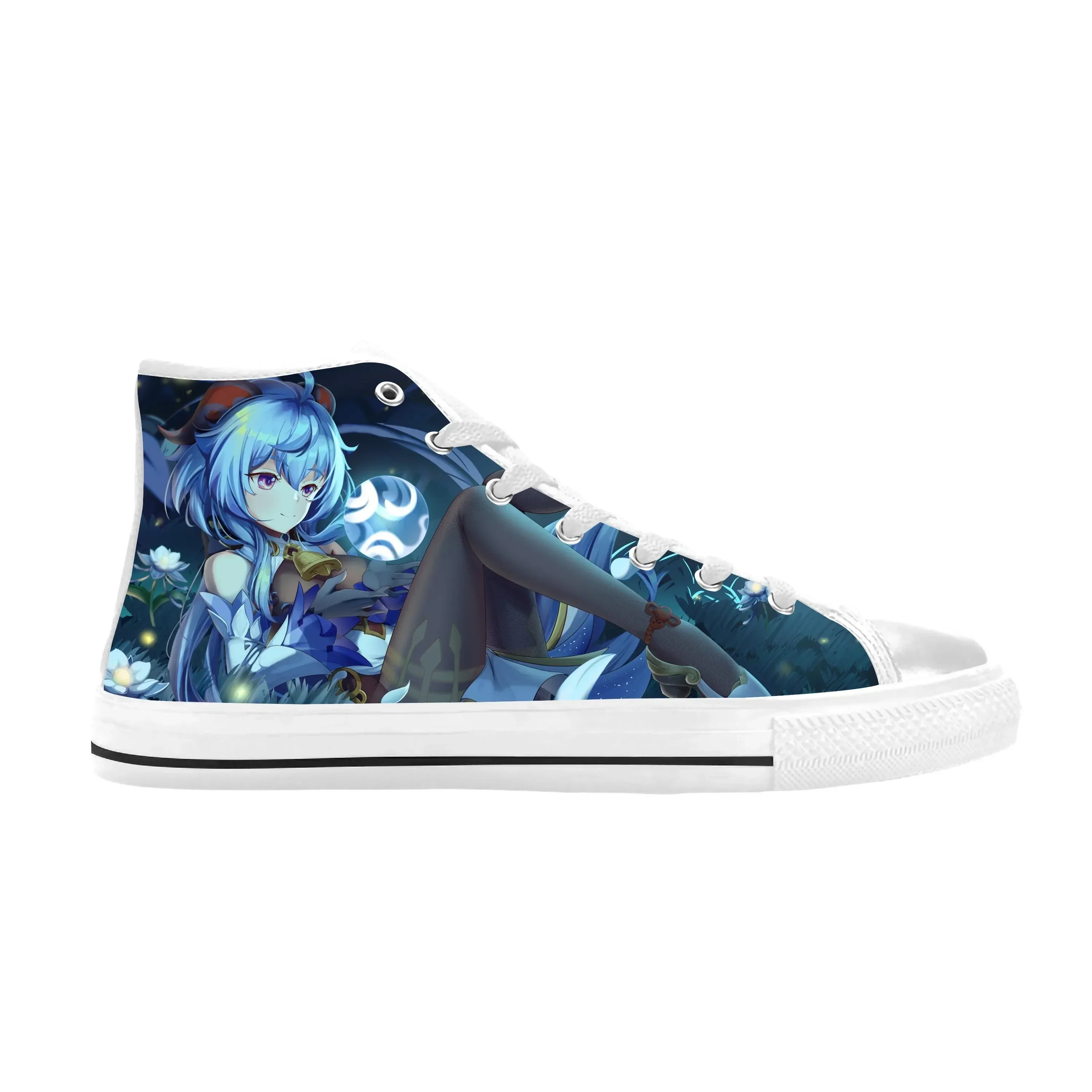 

Hot Anime Manga Cartoon Game Genshin Impact Ganyu Casual Cloth Shoes High Top Comfortable Breathable 3D Print Men Women Sneakers