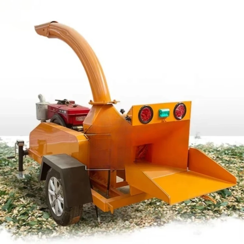 Customized High Quality Eco-Friendly Garden Branch Chipper 22kw Motor 2 Ton/H Capacity High Wood Crusher Home/Plant Use New Cond