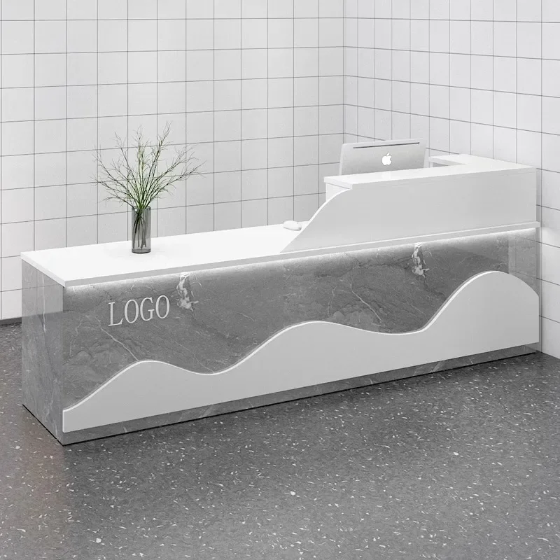

Modern Simple Reception Desk Coffee Counter Bar Luxury Reception Desk Beauty Salon Theke Empfang Negocio Empfangstheke Furniture