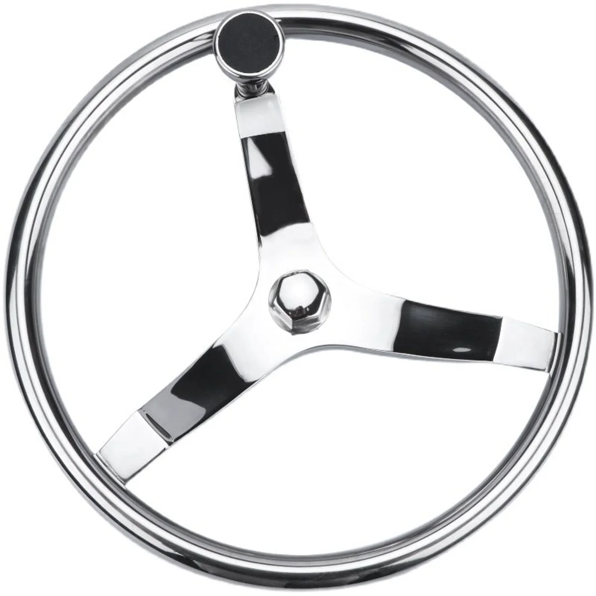Premium Stainless Steel Marine Steering Wheel, Heavy-Duty Yacht & Sea Fishing Universal Boat Helm Wheel image 3