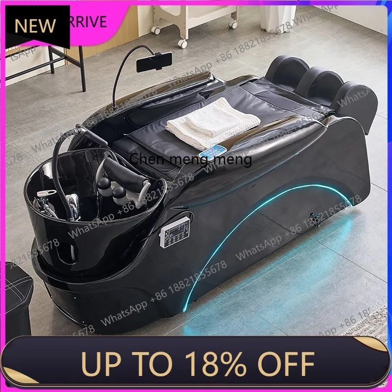 

C88 Electric massage shampoo bed Barber shop Automatic water circulation Fumigation head treatment bed with water heater