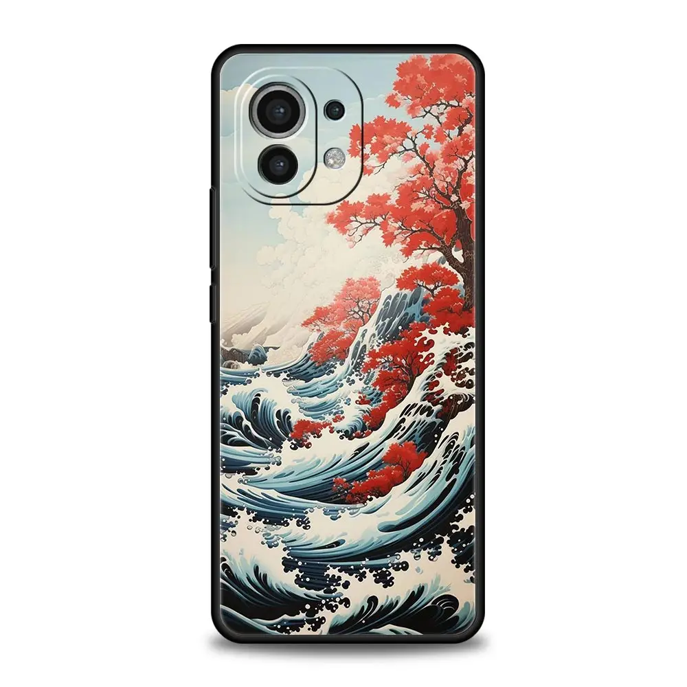 Japanese Landscape Phone Case For Xiaomi 14 13T 12T Pro 12 13 11 Ultra Mi Note 10 Lite 10T 5G 11X Pro 11T 11i 9T Silicone Cover