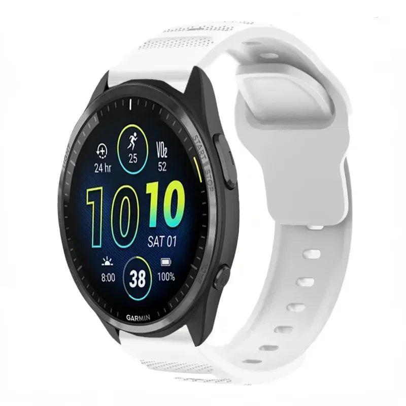 20 مللي متر 22 مللي متر سيليكون حزام ل Garmin Forerunner 965 955 265 255 165 55 تنفس سوار مريح ل Garmin Venu 3 2 Correa