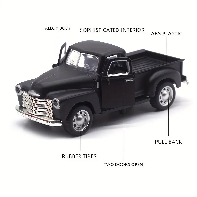 Alloy Car Model Vintage Truck For Christmas Home Office Desktop Decoration Children Gift Decorations Template Car Models