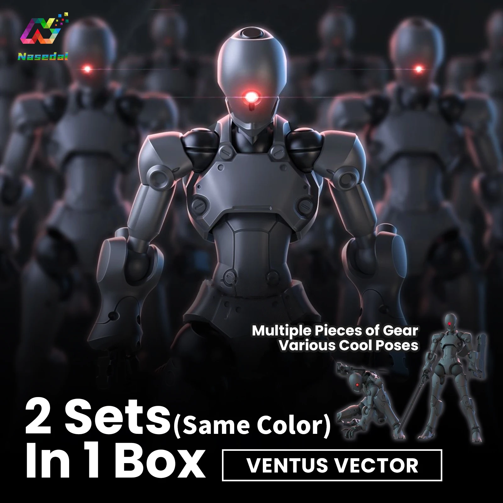 

Sheik Mainland 1/144 3MIN-A Series Assault Alien Sci-fi Army Model Kit Action Figures for Display Collection Hobby (2pcs/box)