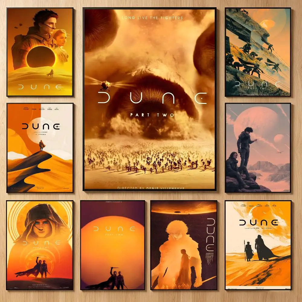 Grand Sci Fi Film D-Dune Poster Classic Self-Adhesive PP Wall Sticker for Living Room Bar Decor Gift