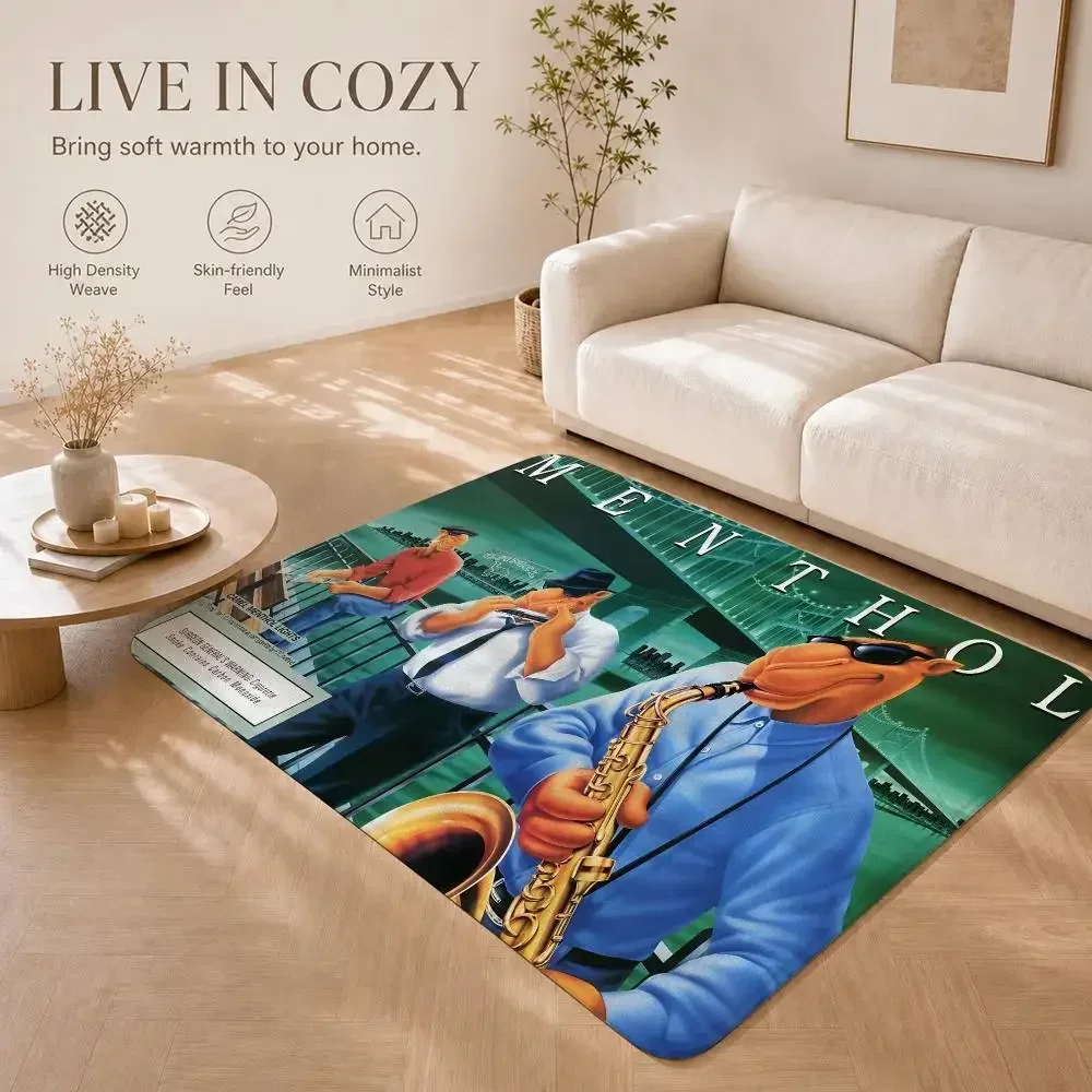 Camel Cigarettes Floor Mat Non-Slip Absorbent Floor Mat Decorative Rug for Home Bathroom Bedroom Entryway