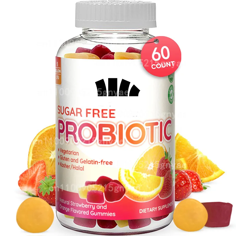 

Probiotic Gummies -5 Billion Colony Units Promote Digestion and Intestinal Health - Natural Orange Flavor -60 Gummies