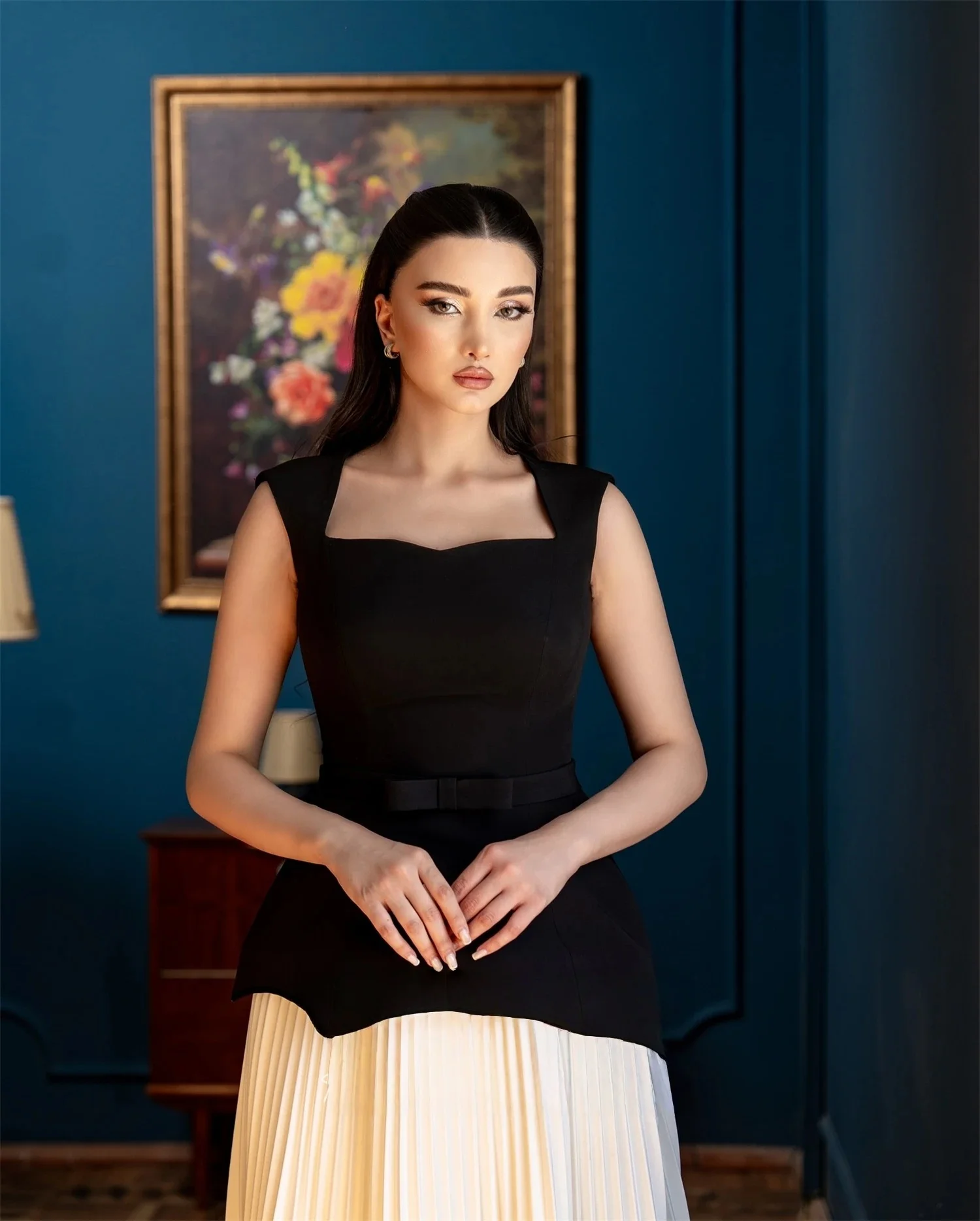 Vestido largo de fiesta negro a medida, vestidos de noche Pastrol, Jersey Unisex, Retro, Dubai, Arabia Saudí, Israel, graduación personalizado