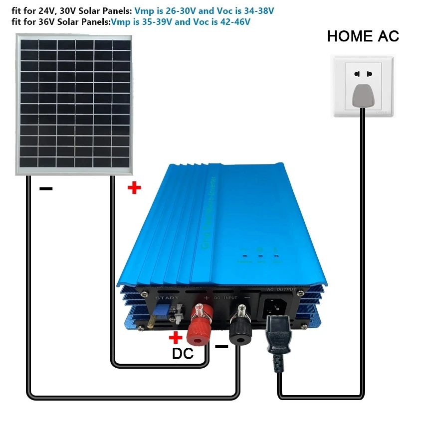 Imagem -06 - Inversor do Painel Solar da Onda Senoidal Pura Inversor do Laço da Grade Descarga da Bateria 500w Dc16v28v ou 26v45v Mppt Ac230v 12v 24v