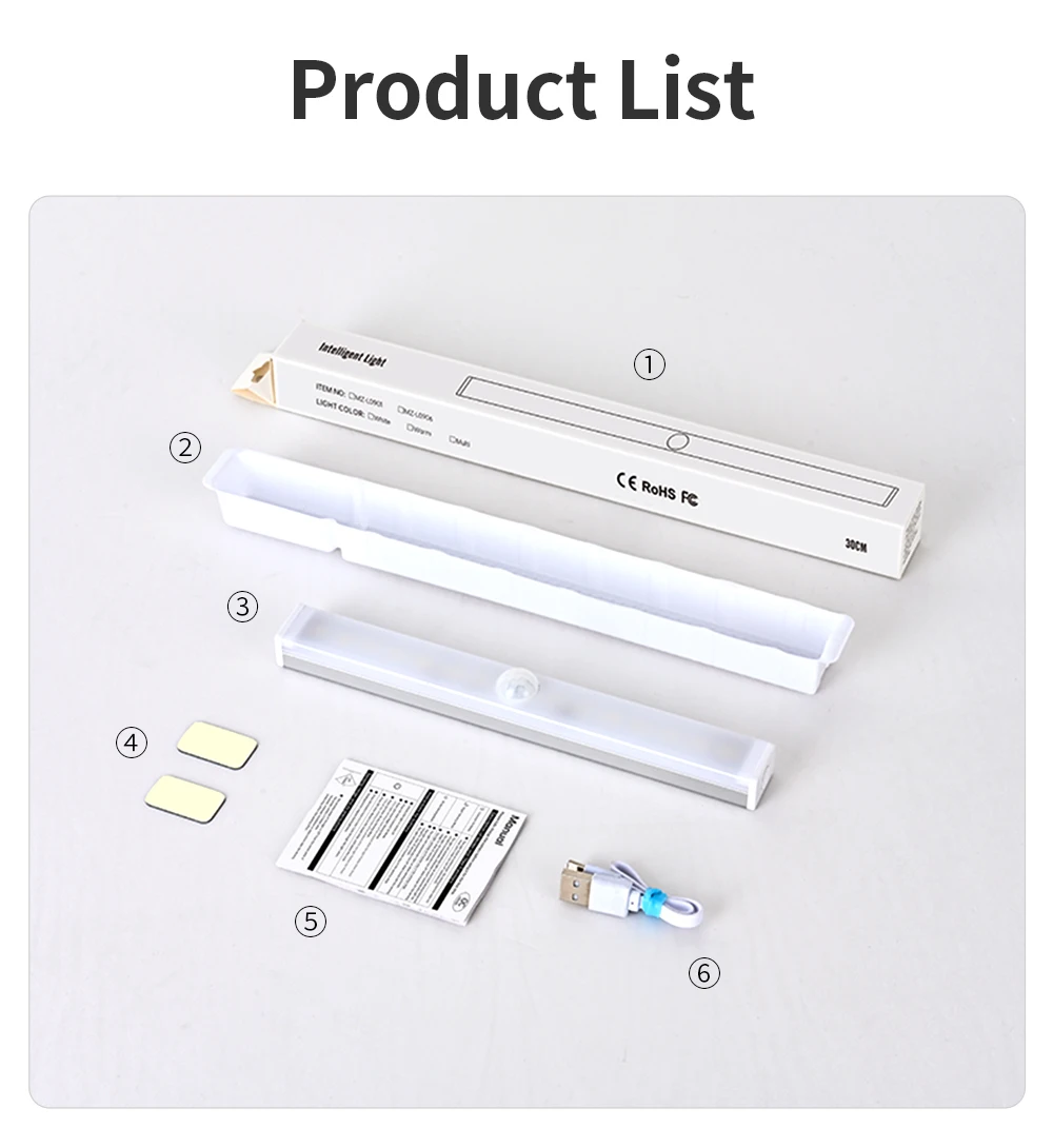LED Desk Lamp Hanging Magnetic Stepless Dimming LED Night Light USB Rechargeable Bedroom Light Cabinet Closet Reading Night Lamp