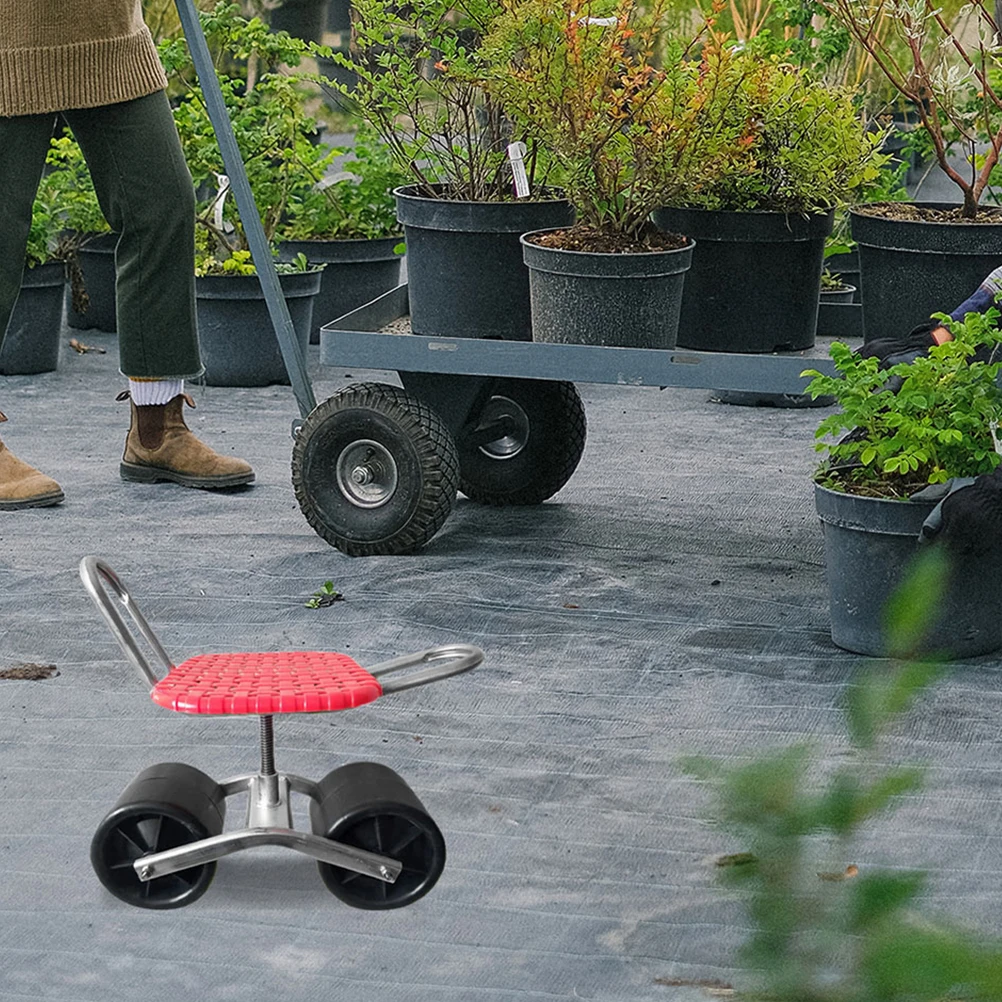 

2pcs Mobile Garden Stool Wheels Durable Lightweight Portable Camping Fishing Travel Picnic Space Saving Gardening Weeding Stool