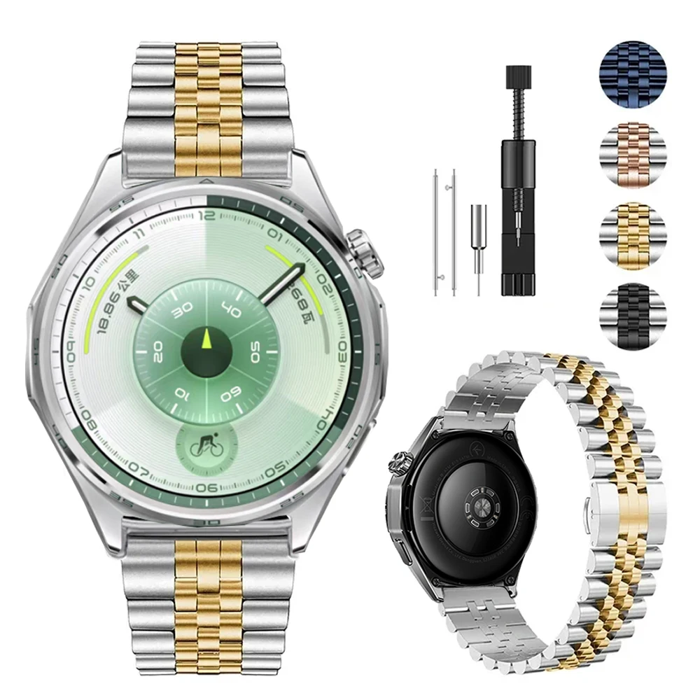 22 مللي متر معدن الفولاذ المقاوم للصدأ حزام لهواوي ساعة GT6/5 برو GT6/5 46 مللي متر الراقية سوار معصمه هواوي ساعة 5 4 46 مللي متر Correa #4