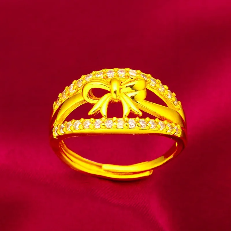 bague-pour-femme-en-or-veritable-24-carats-9999-style-identique-au-magasin-bague-ouverte-avec-nœud-et-diamants