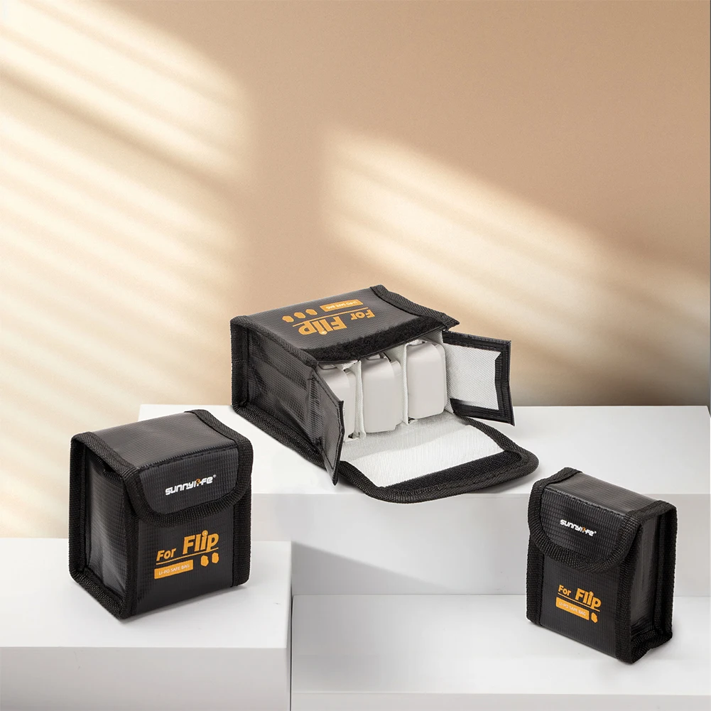 Сумка для хранения аккумулятора дрона Взрывозащищенная сумка для аккумулятора Безопасная сумка для аккумулятора DJI Flip Drone Аксессуары