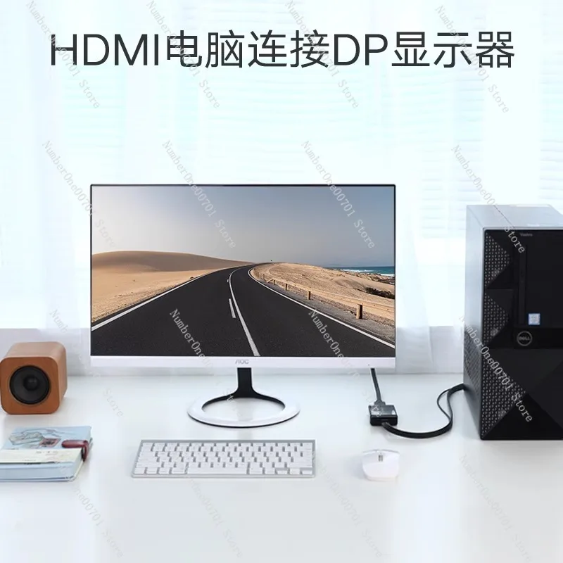 HDMI to DP Cable Adapter HDMI Computer Connected to DP Female Port Monitor 4K HD Video Converter