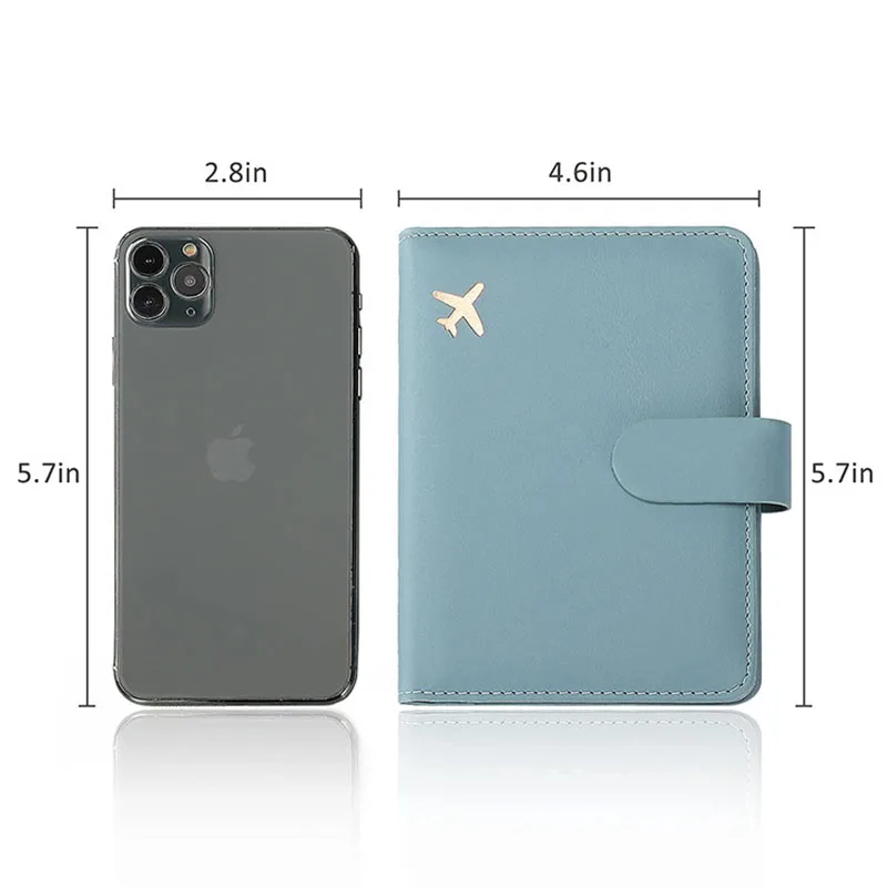 Passport Cover PU Leather Man Women Travel Passport Case Fashion Trend Clip PU Leather Wallet Protection Credit Card Holder Case