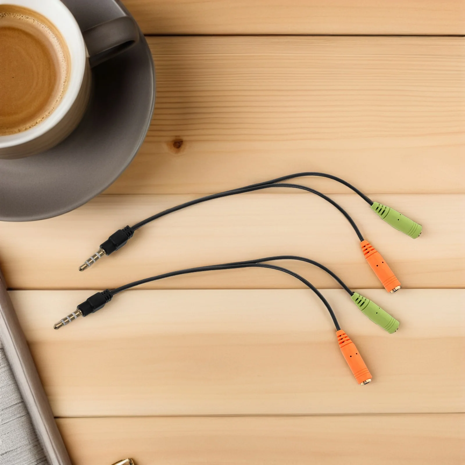 

2pcs 3.5mm Audio Adapter Cable Splitter Microphone Headset Computer Phone Dual Channel High Sensitivity Mic Interface