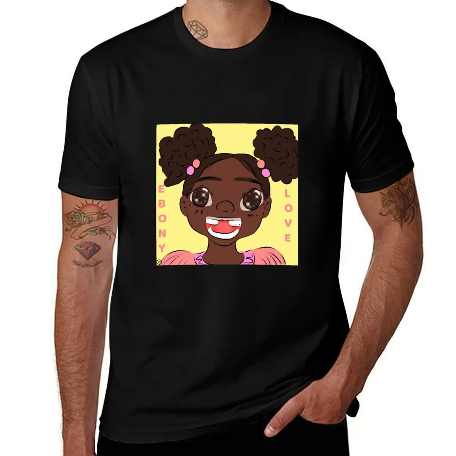 

Ebony Love (black girl magic ) T-Shirt t shirts for man graphic funny anime tshirt T-Shirt