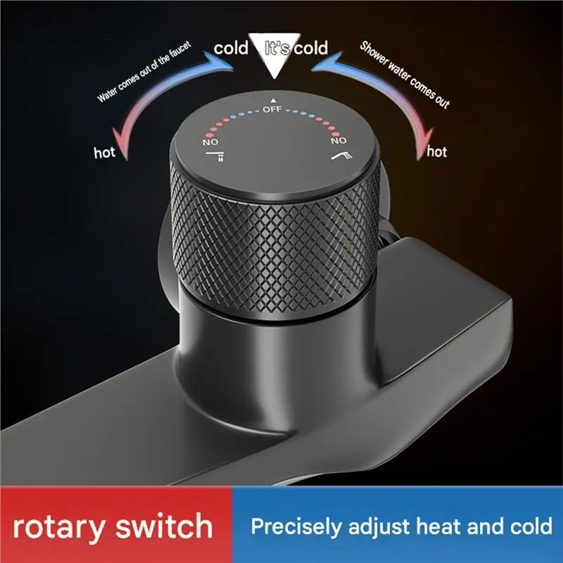EYFL-Modern Bathroom Faucet - Wall-Mounted Mixer Tap With Hot & Cold Control