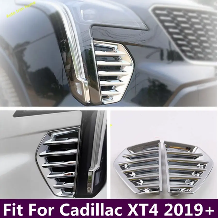 

Fit For Cadillac XT4 2019 - 2022 Chrome Decoration Accessories ABS Front Fog Lights Lamps Foglights Decoration Frame Cover Trim