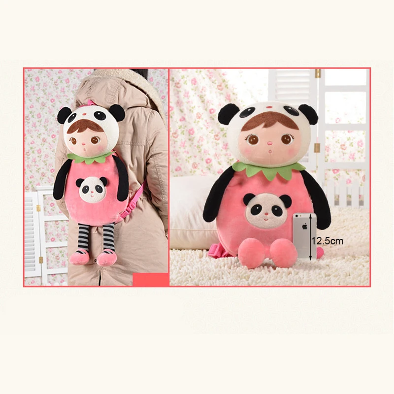 메투 어린이 플러시 백팩 귀여운 코알라 팬더 디자인 부드러운 유치원 가방 데이케어 가방 남아 여아 학생 백팩