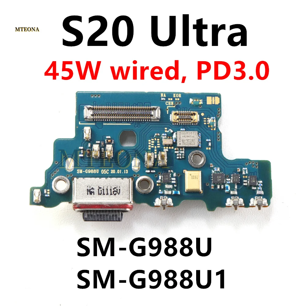 

Гибкий зарядный разъем для Samsung Galaxy S20 Ultra 5G/SM-G988U USB-порт для зарядки, разъем для док-станции, плата зарядки, гибкий кабель
