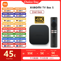 Global Version Xiaomi Mi TV Box S 2nd Gen Smart TV Box Media Player 4K Ultra HD BT5.2 2GB 8GB Android Google TV Google Assistant