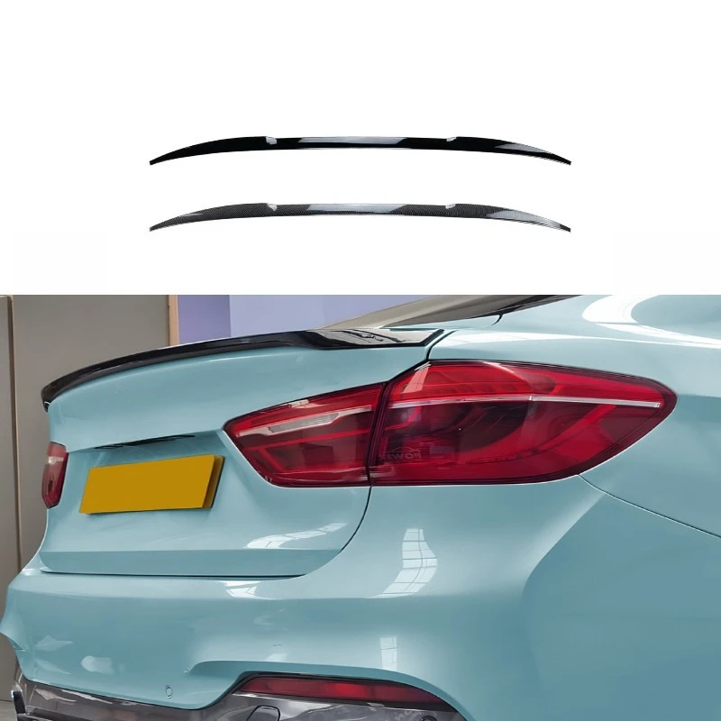 

For BMW X4 G02 X4 M 2018-2024 Rear Trunk Roof Spoiler Lip Gloss Black ABS Plastic OEM Style Styling Exterior Upgrade Accessories
