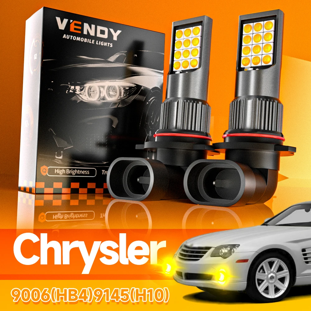 

2pcs LED Fog Light Blub 9145 H10 9006 HB4 Lamp For Chrysler Sebring PT Cruiser Crossfire Pacifica 300 Aspen Town & Country