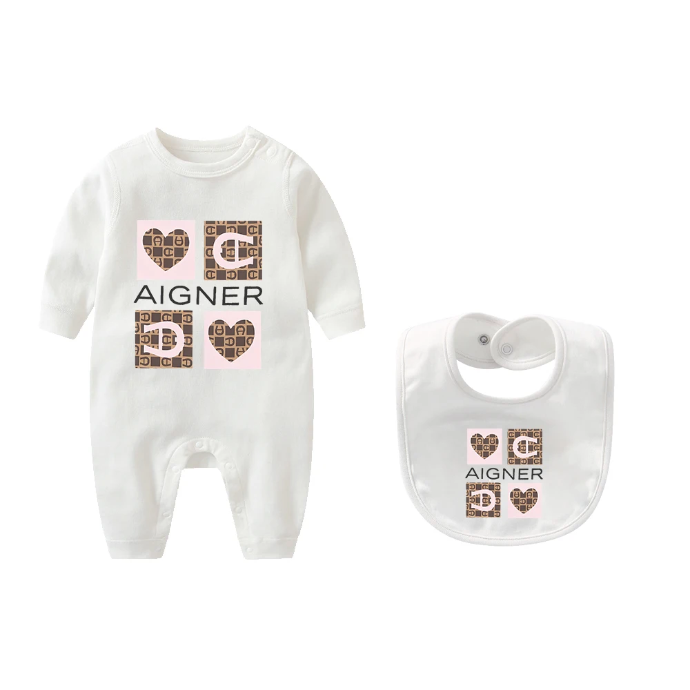 بذلة شعبية لحديثي الولادة في الخريف، تصميم جديد رائج البيع، وشاح ناعم، وشاح، قبعة، بذلة للأطفال بأكمام طويلة