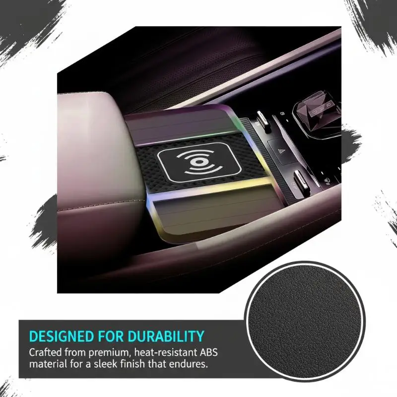 Universal Wireless Charging Pad 20W Car NonSlip Fast Charger Mat for Dashboard Phone Modification
