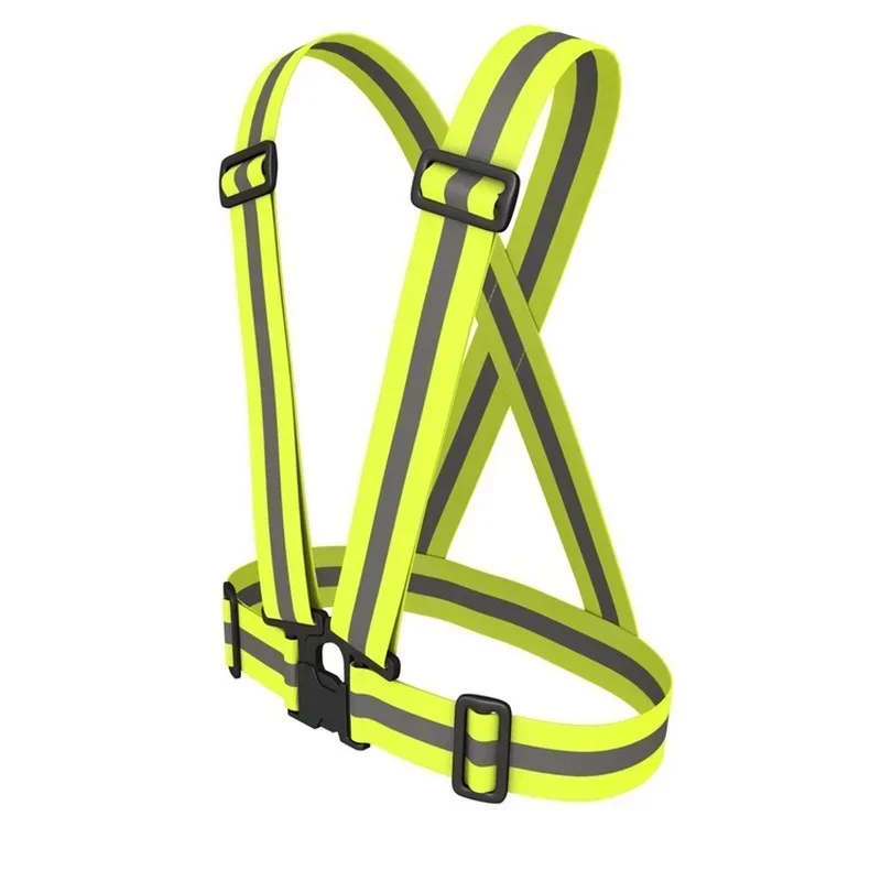 Highlight Reflective Straps Night Running Riding Clothing Vest Adjustable Safety Vest Elastic Band For Adults and Children