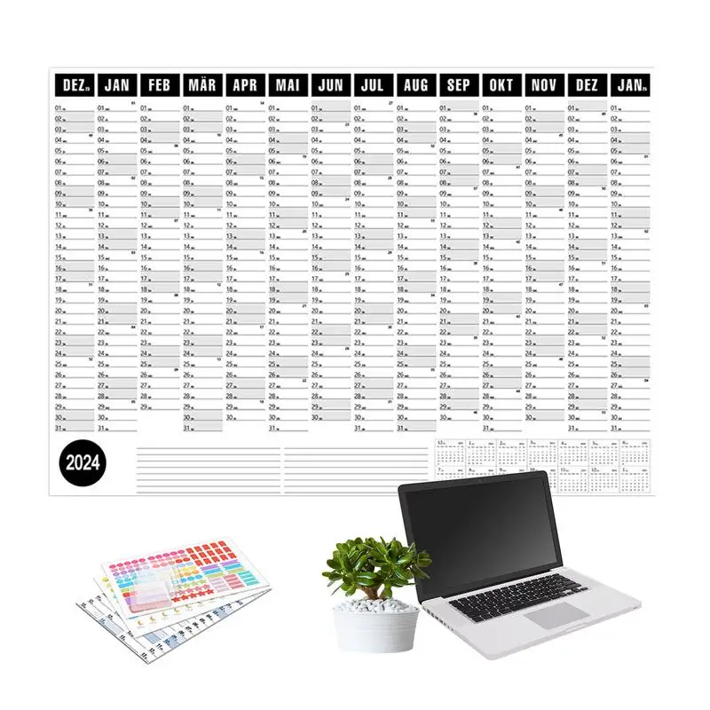 365 Day Wall Calendar 2024 365 To Do Wall Calendar Large Year-Round Planner Poster 365 To Do Calendar 2024 Calendars With