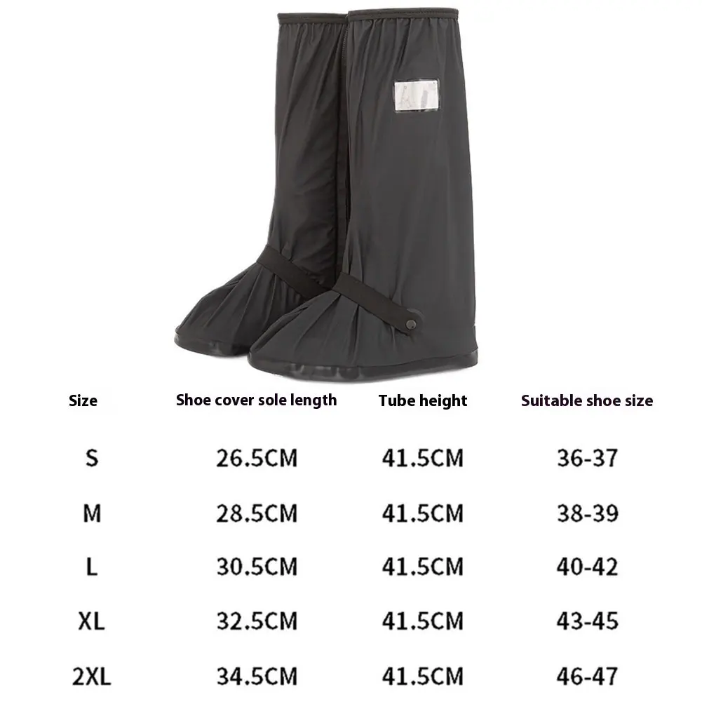 Picture 6: Waterproof Rain Shoe Covers with Reflector Rain Boot Shoe Covers Reusable Overshoes for Outdoor Cycling Camping Fishing Travel