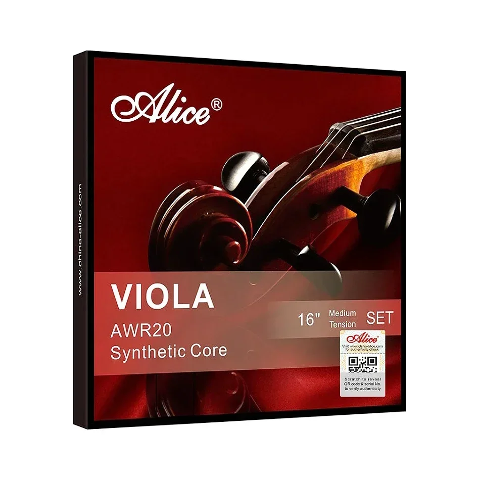 Alice AWR20 Viola Strings Ni-Cr And Pure Silver Winding Steel and Synthetic Nylon Core For 16“ Viola Strings Set