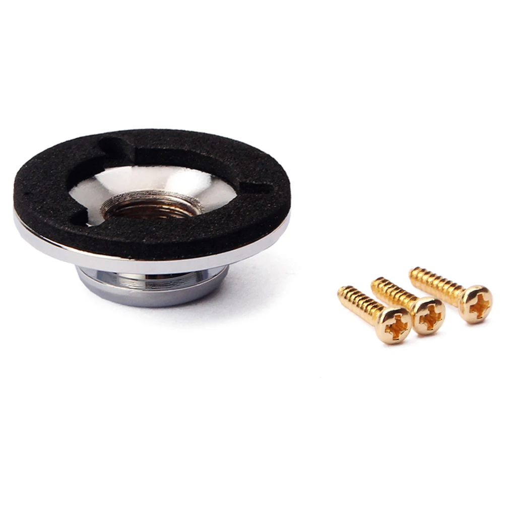 

3 Holes Screw Mount Endpin Jack End Pin Strap Button for Acoustic Strap Button Guitar Screw Kit Endpin Jack Guitar