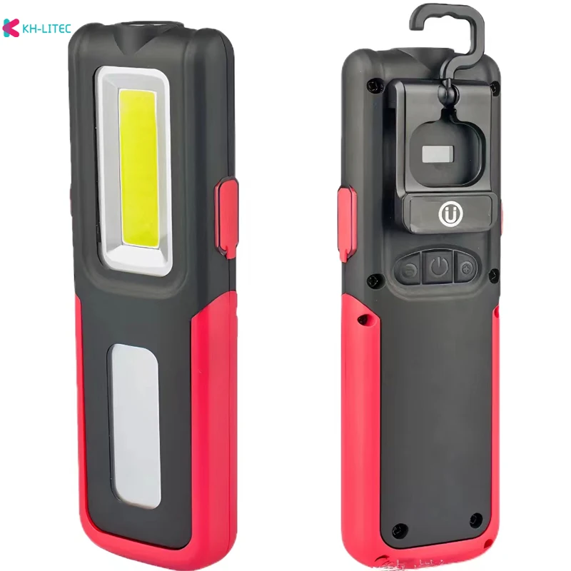 USB Rechargeable COB Work Light Portable LED Flashlight Adjustable Waterproof Camping Lantern Magnet Design with Power Display