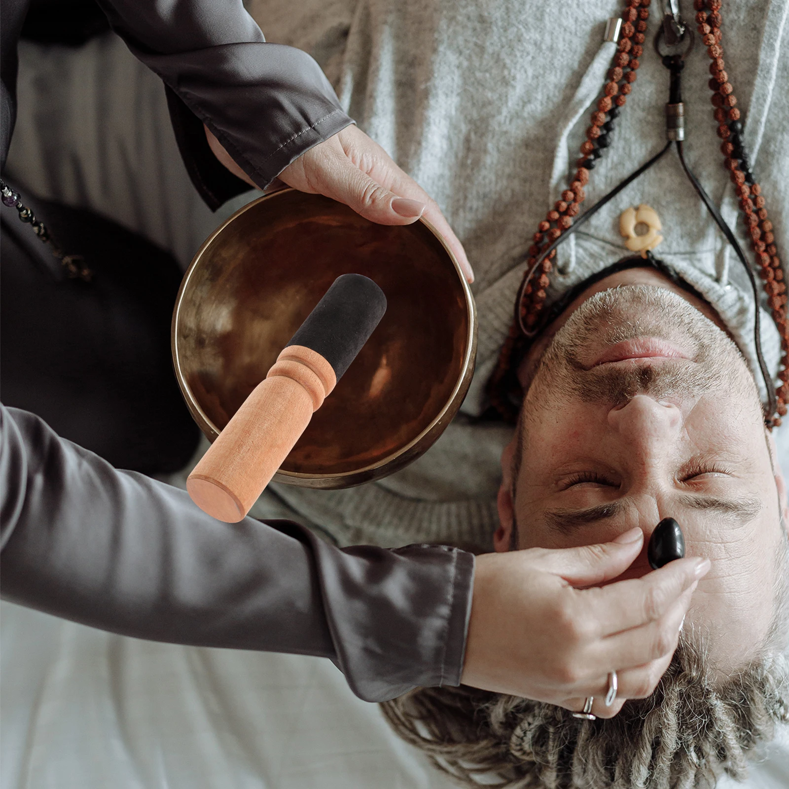 

Buddha Sound Bowl Stick Delicate Wood Mallet for Meditation Yoga Small Lightweight Wooden Singing Bowl Mallet