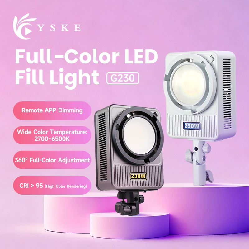 Miaotu RGB Photography Light G230W G330W Portable LED Video Lamp Studio Live Fill Light 2800K-6500K Adjustable Color Temperature