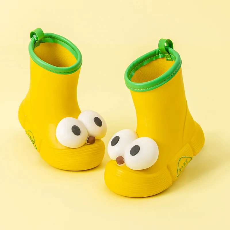 Girls Boys Baby Kids Non-Slip Cute Comfy Outdoor Lightweight Stereoscopic Summer Cartoon Scuff Breathable Rain Boots